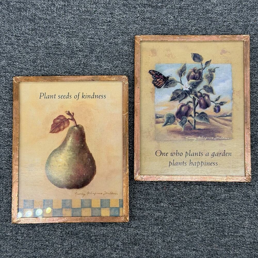 VTG 1997 Nancy Faulkner Printwick Papers Plant A Garden Refrigerator Magnets Set